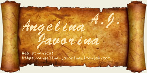 Angelina Javorina vizit kartica